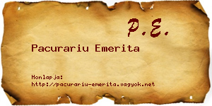 Pacurariu Emerita névjegykártya